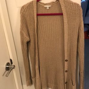Beige cardigan, crochet like Vintage American Eagl